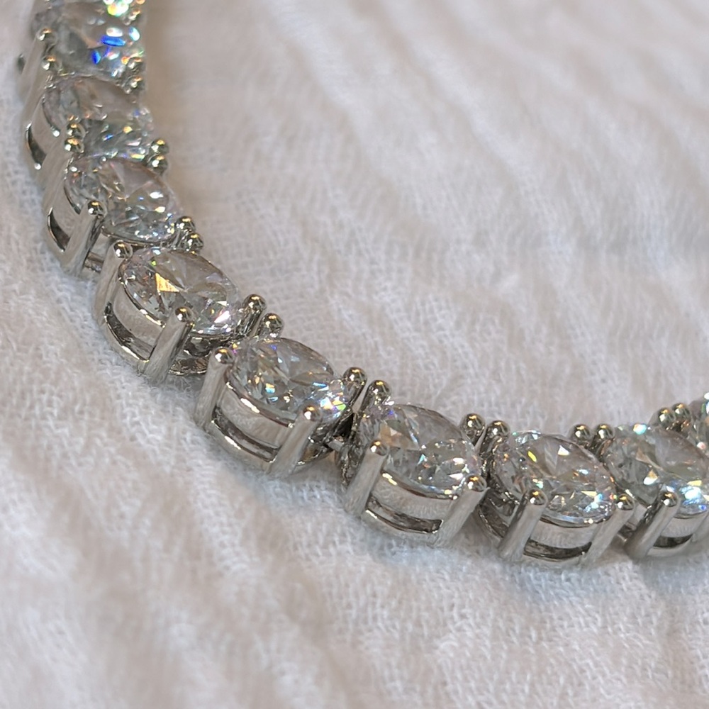 NWT Marchesa Cubic Zirconia Tennis Collar Necklace - Picture 2 of 8